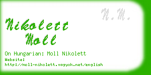 nikolett moll business card